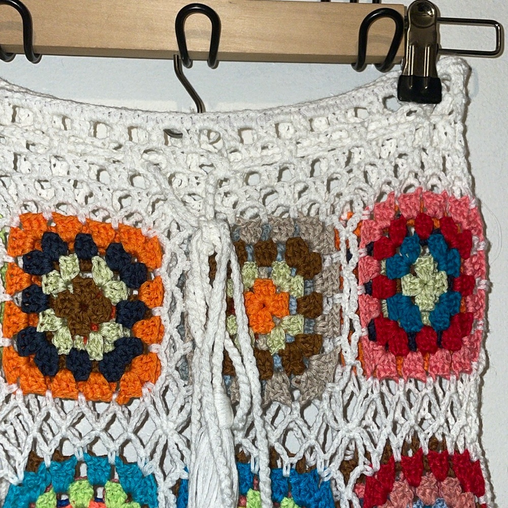 Handmade Granny Square Crochet Boho Hippie pants - Picture 6 of 12